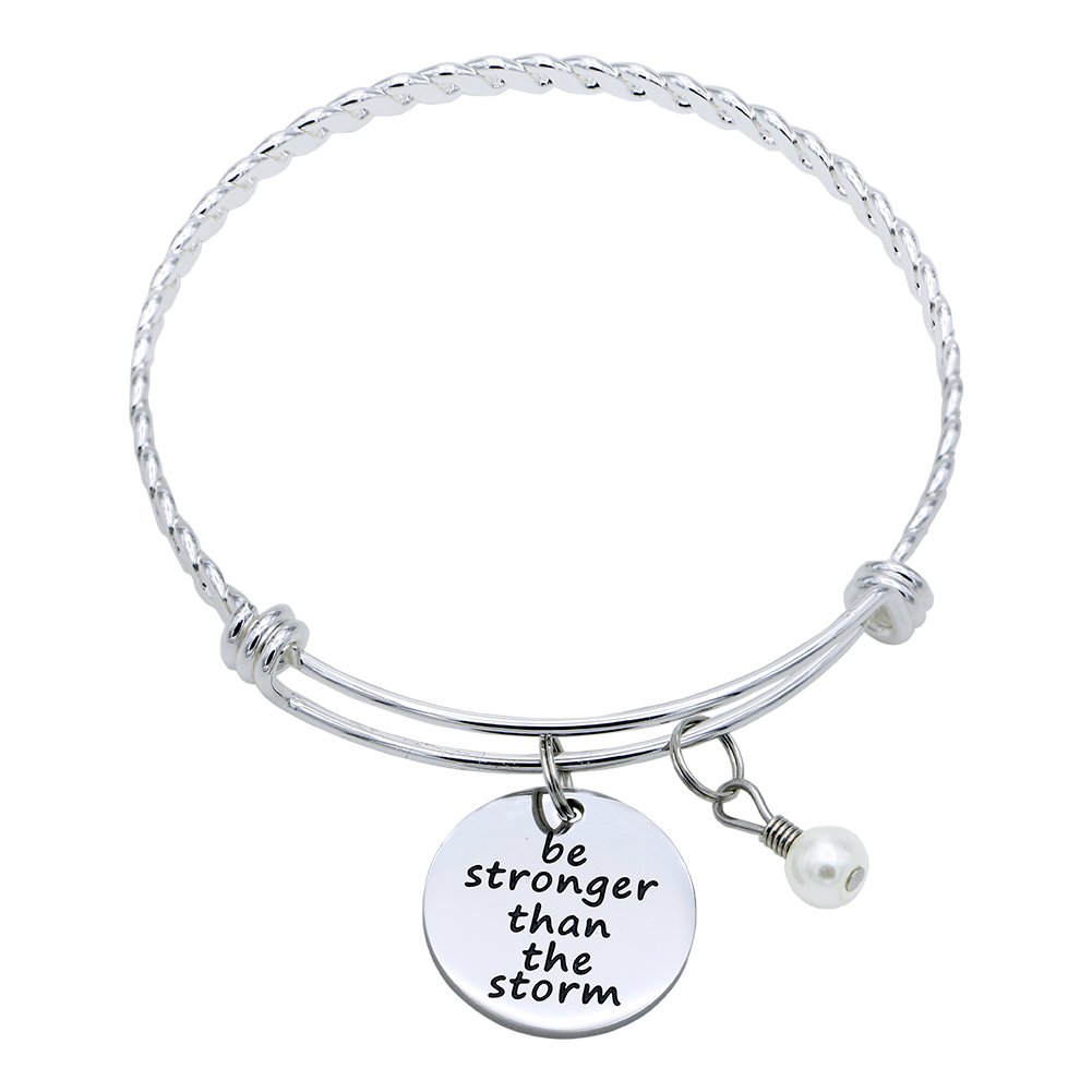 Melix Home Inspirational Bracelets Be Stronger Than The Storm Bracelets ...