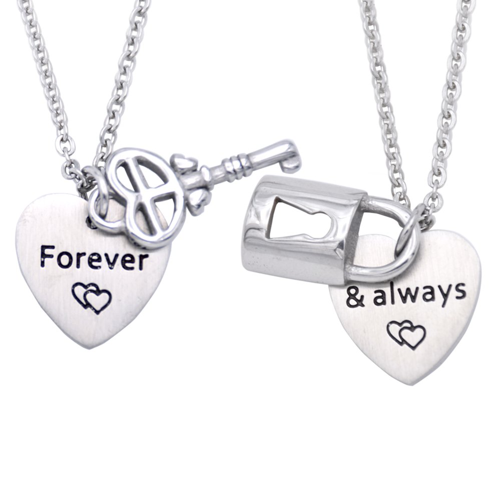 Heart Lock Bracelet & Key Necklace Set | My Couple Goal Heart Lock Necklace & Key Necklace